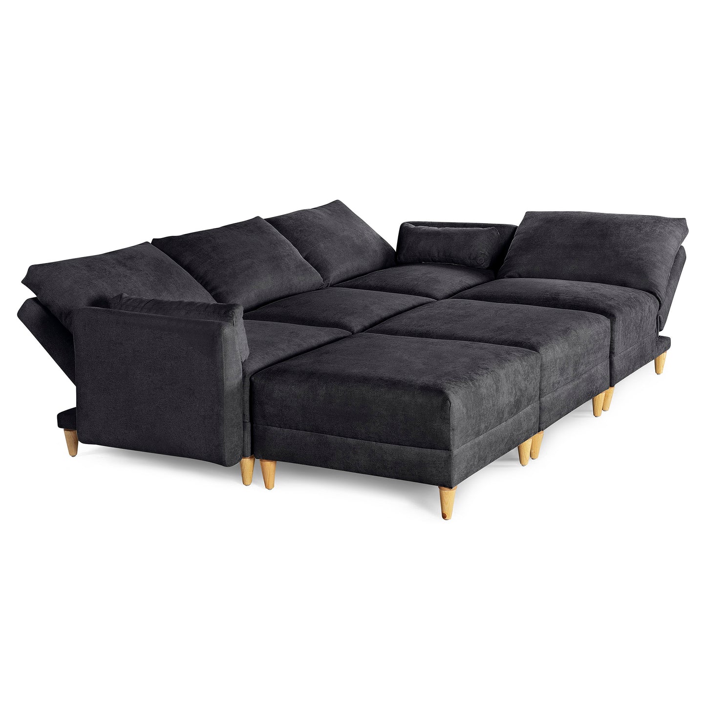Sala modular Everyn de 6 modulos Color Negro