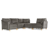 Sala De 5 Modulos Makora Everyn Memory Foam Oxford Chenil Respaldo Reclinable De 3 Posiciones