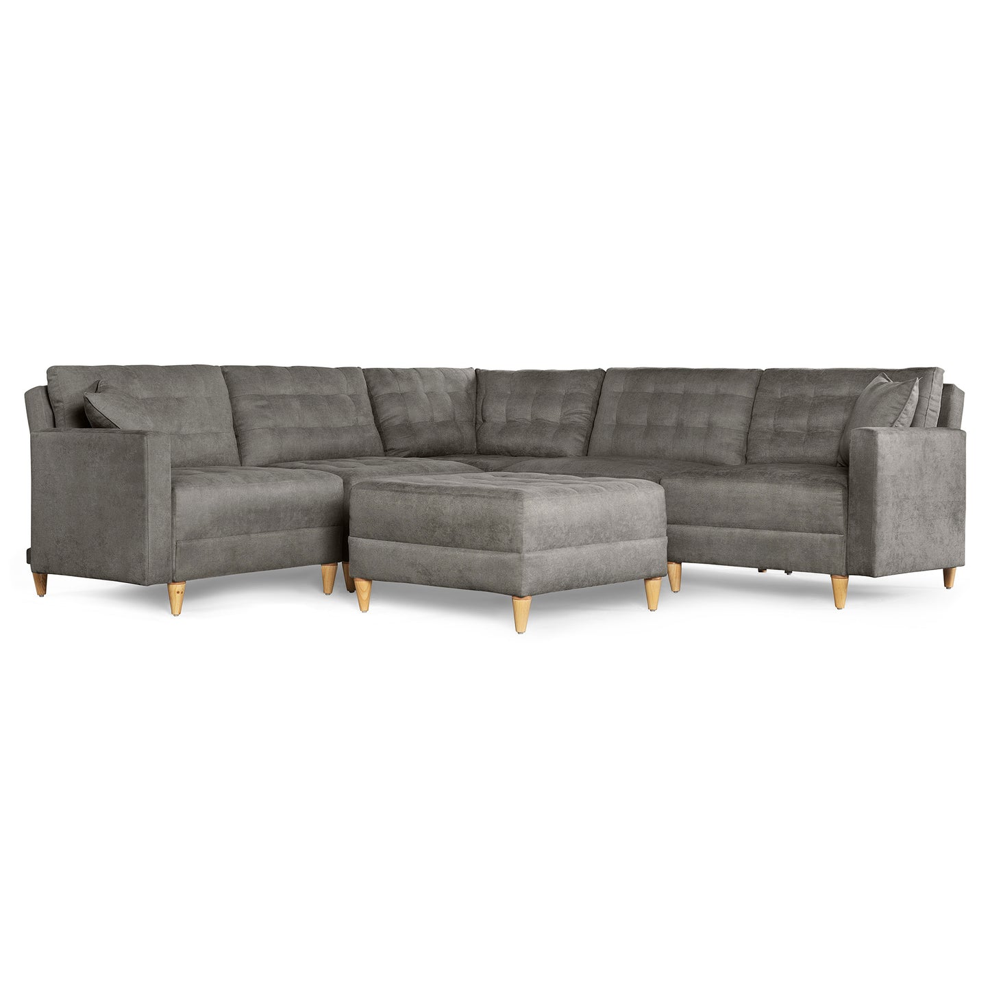 Sala Modular Godric de 6 modulos Color Gris Oxford