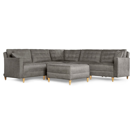 Sala Modular Godric de 6 modulos Color Gris Oxford