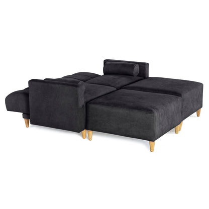Sala Modular Kieran de 4 modulos Color Negro
