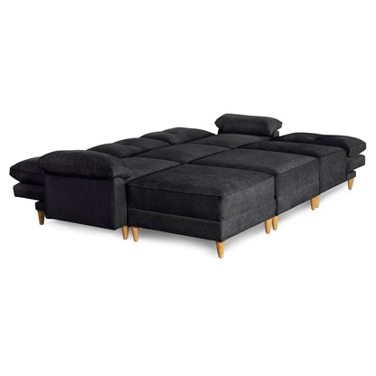 Sala Modular Maristella De 6 modulos Color Negro