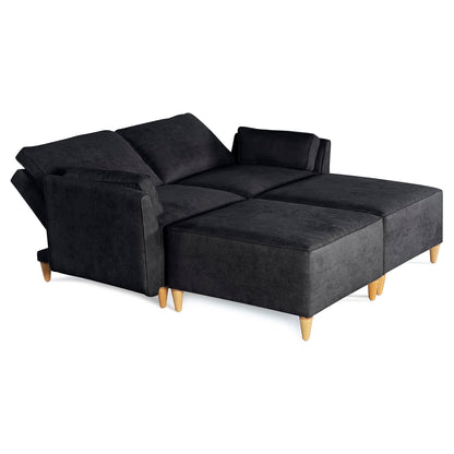 Sala modular Morelli de 4 modulos Color Negro