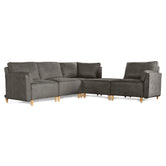 Sala De 5 Modulos Makora Morelli Memory Foam Oxford Chenil Respaldo Reclinable De 3 Posiciones