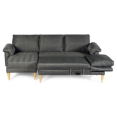 Sala Modular Doble Chaise Salazar Color Gris Oxford