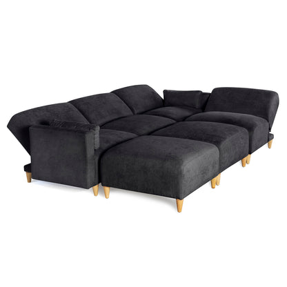 Sala Modular de 6 modulos Zavian Color Negro
