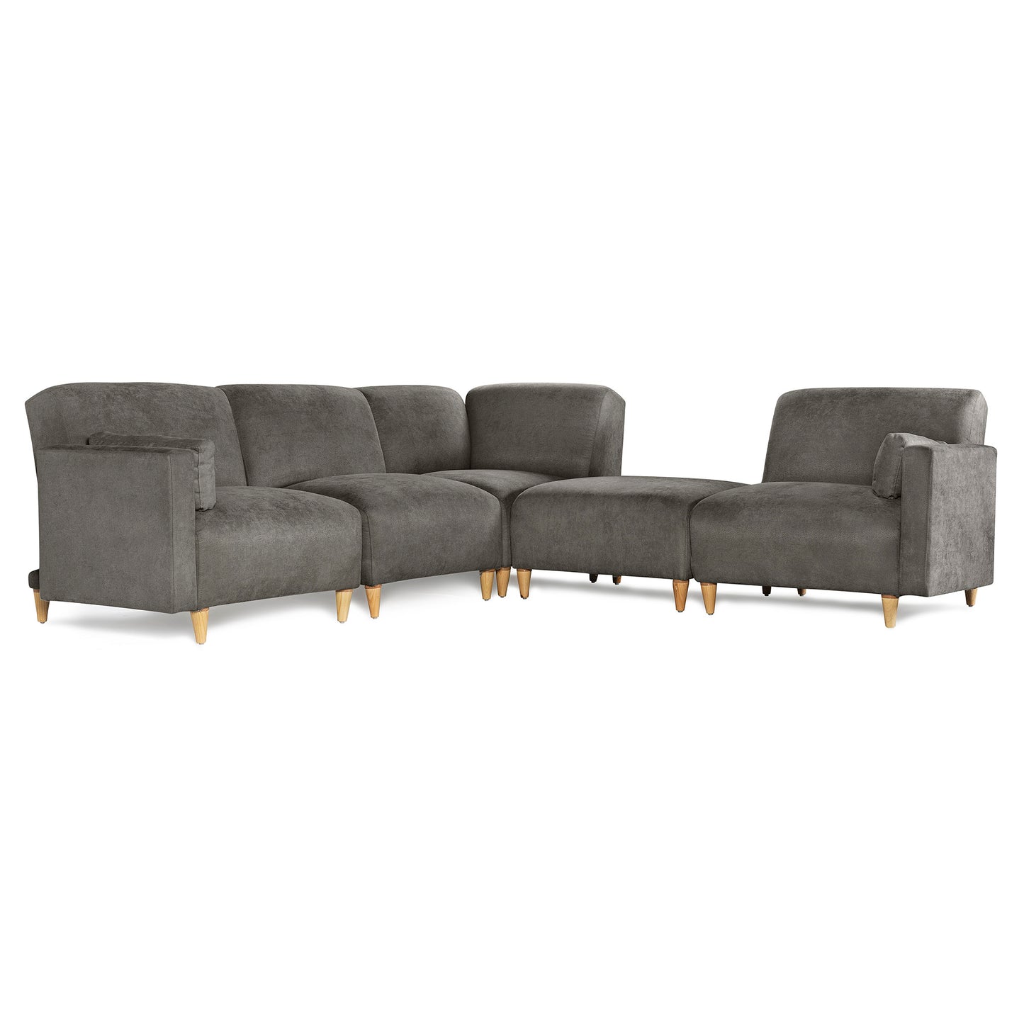 Sala Modular de 5 modulos Zavian Color Gris Oxford