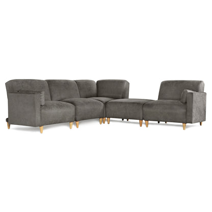 Sala Modular de 5 modulos Zavian Color Gris Oxford
