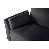 Sala De 4 Modulos Makora Morelli Memory Foam Negro Chenil Respaldo Reclinable De 3 Posiciones