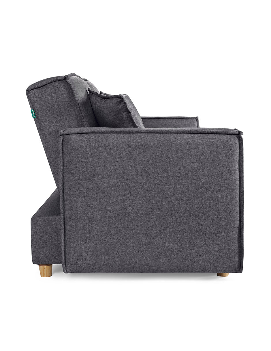 Sofá Cama Abbot Reclinable 3 Posiciones Magic Gris Oxford