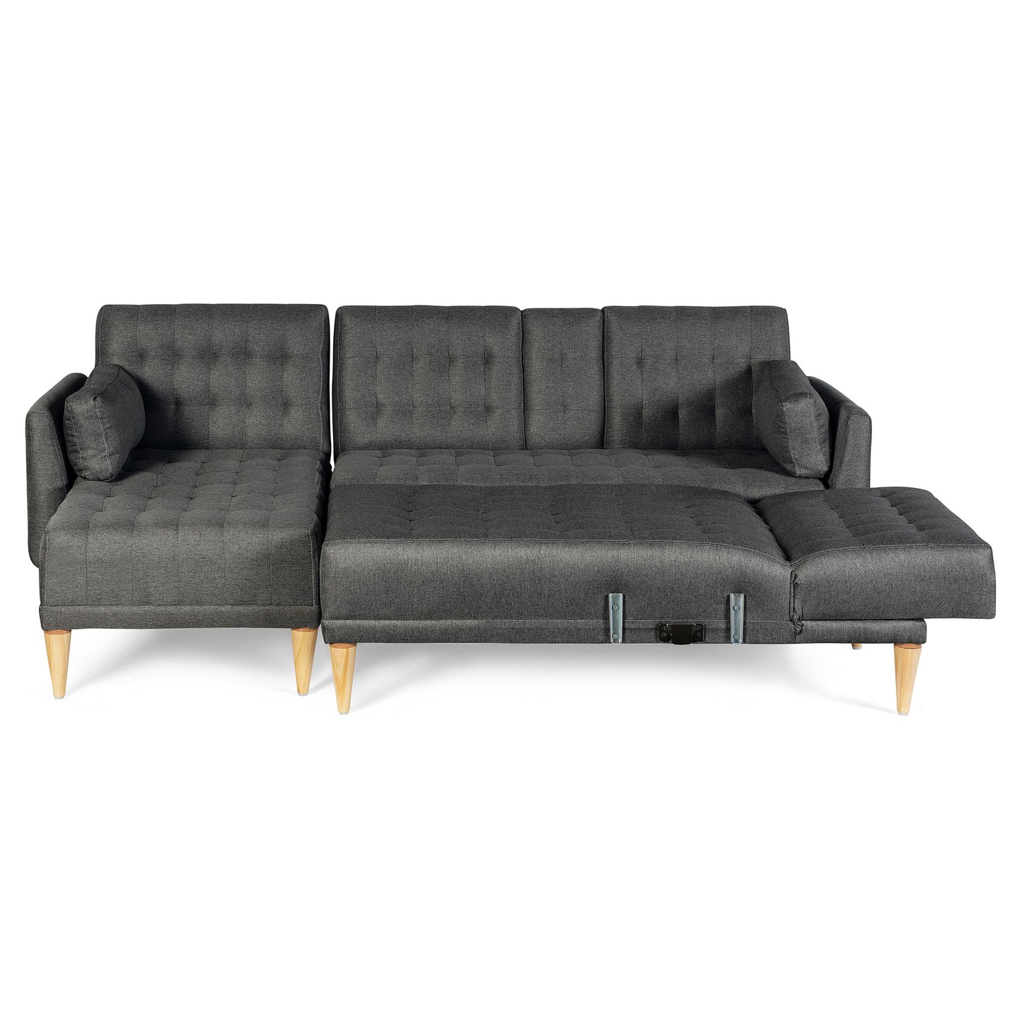 Sala Modular Doble Chaise Boyd Color Gris Oxford