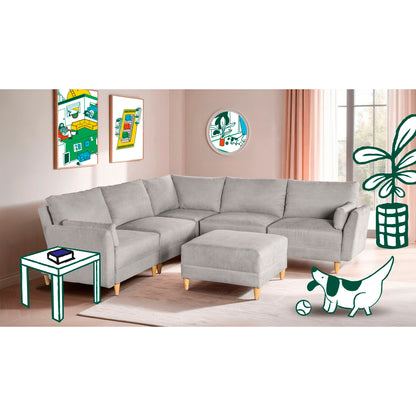 Sala modular Everyn de 6 modulos Color Grey
