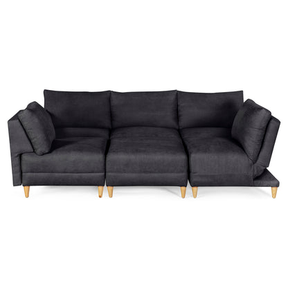 Sala modular Everyn de 6 modulos Color Negro