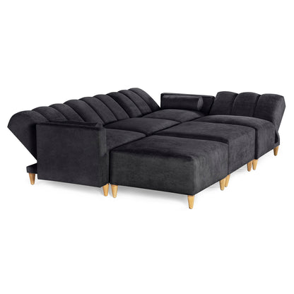 Sala Modular Kieran de 6 modulos Color Negro