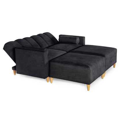 Sala Modular Kieran de 4 modulos Color Negro