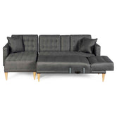 Sala Modular Doble Chaise Marietta Color Gris Oxford