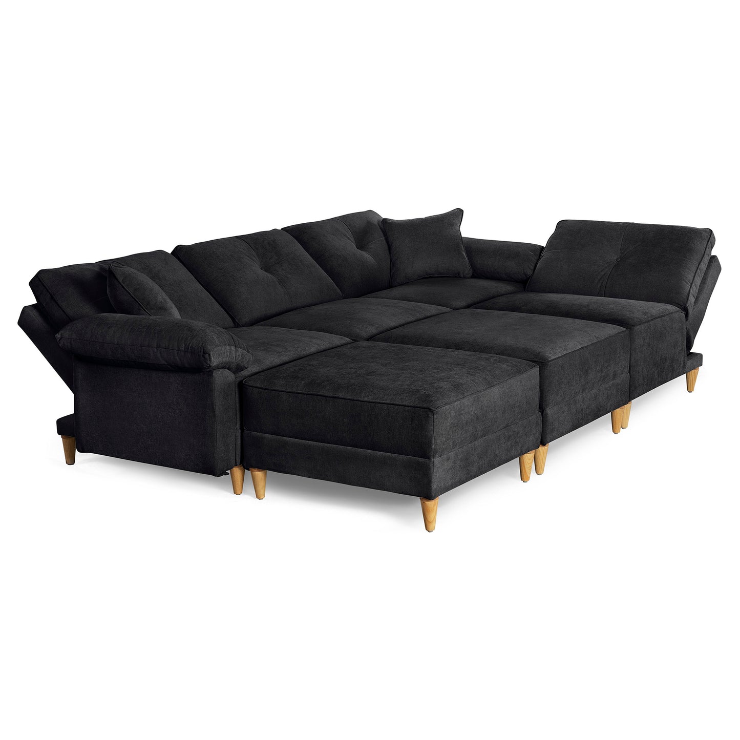 Sala Modular Maristella De 6 modulos Color Negro