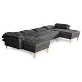 Sala Modular Doble Chaise Salazar Color Gris Oxford