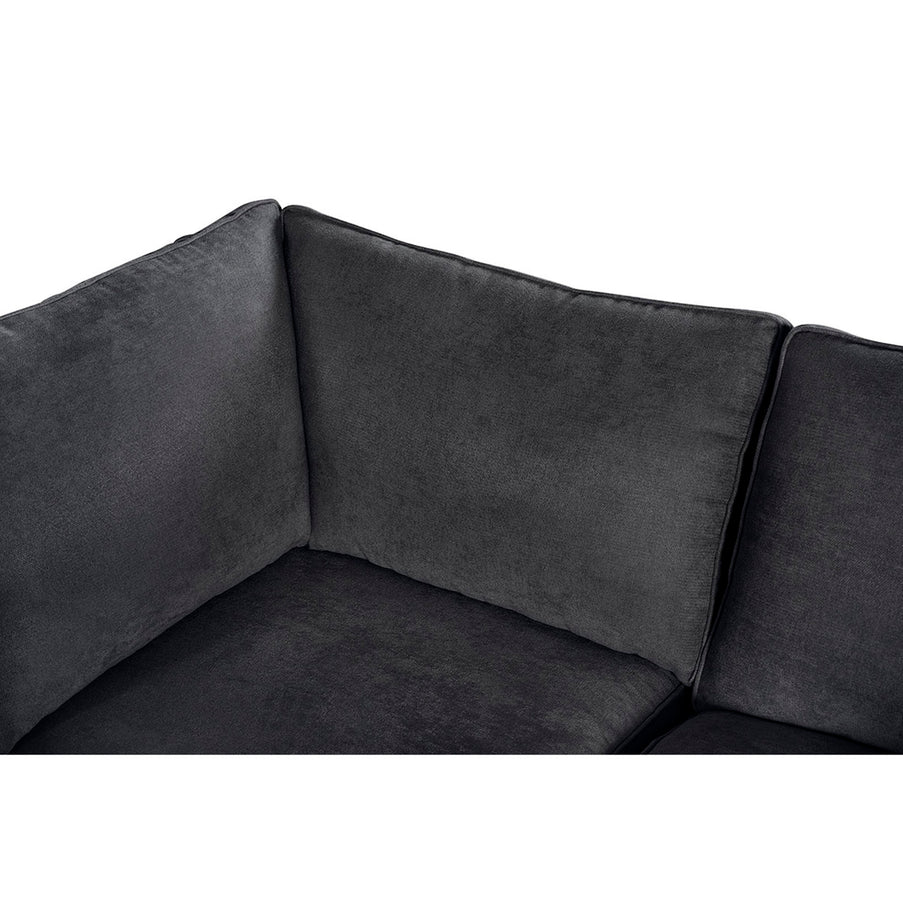 Sala De 4 Modulos Makora Morelli Memory Foam Negro Chenil Respaldo Reclinable De 3 Posiciones