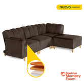 Sala Modular Kieran de 4 modulos Color Chocolate