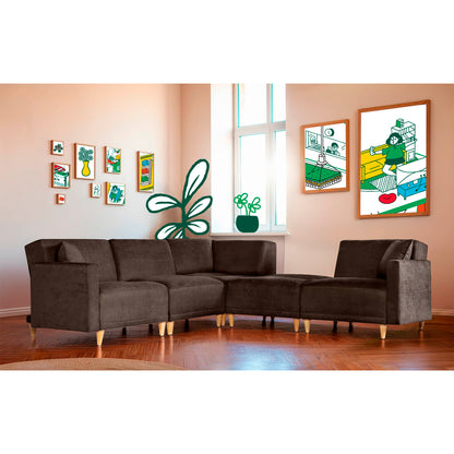 Sala modular Avalon de 5 modulos Color Chocolate
