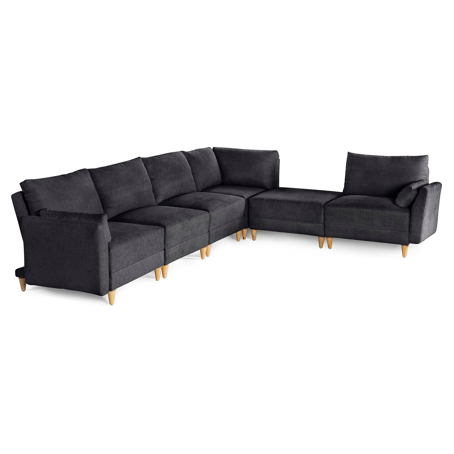 Sala modular Everyn de 6 modulos Color Negro