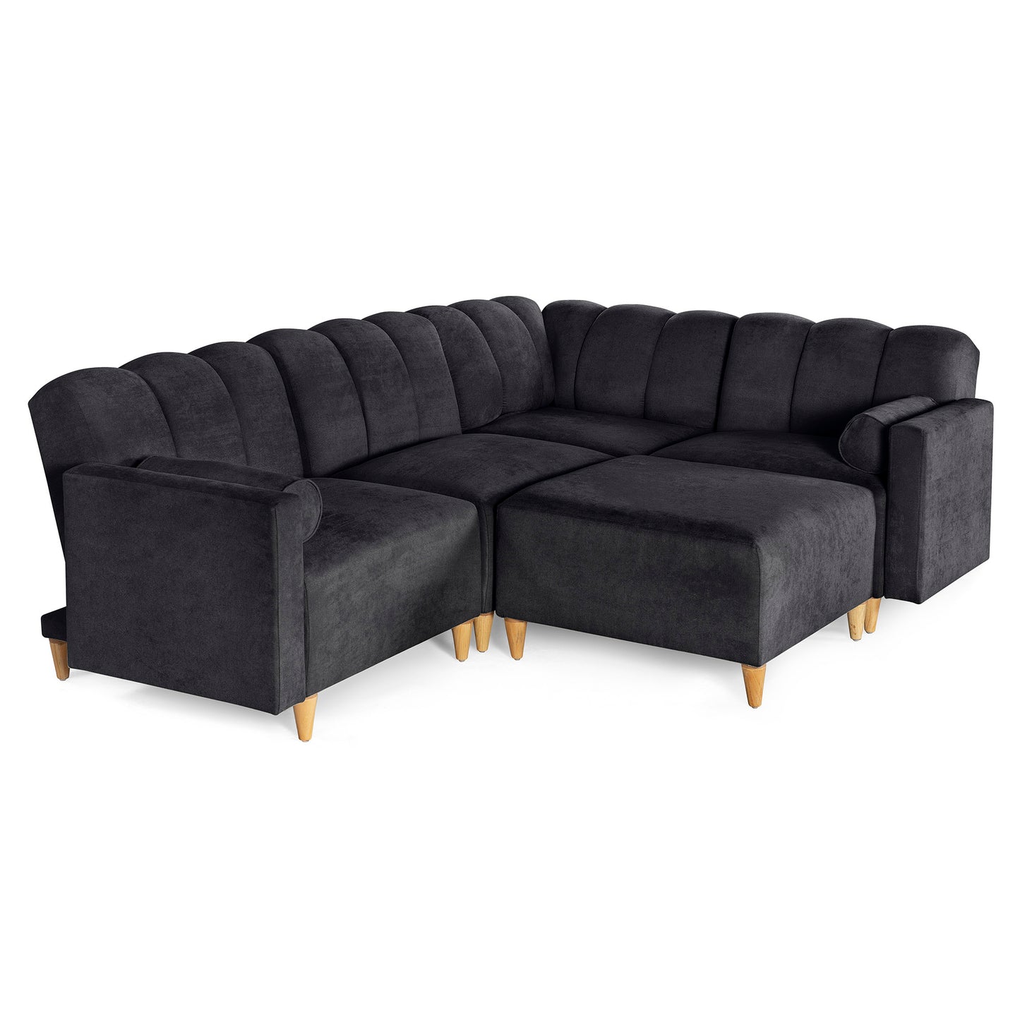 Sala Modular Kieran de 5 modulos Color Negro