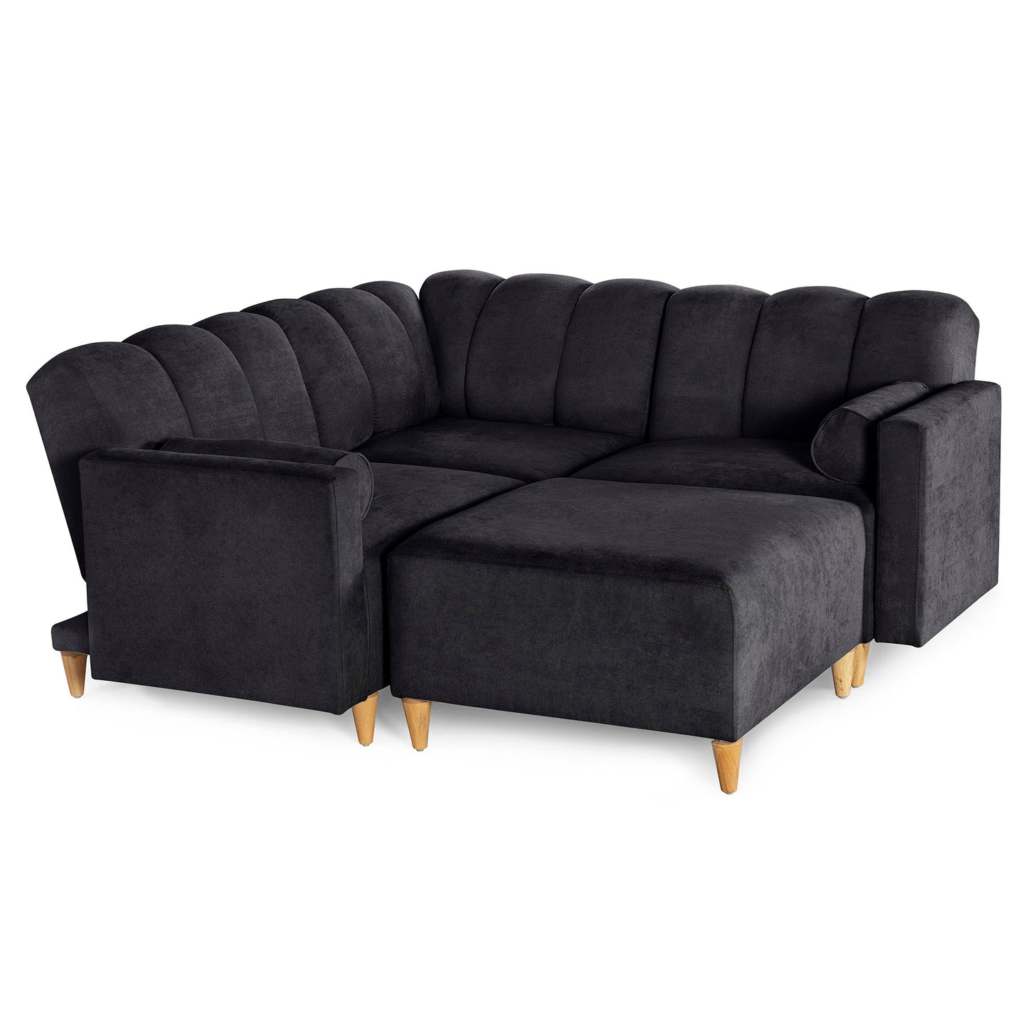 Sala Modular Kieran de 4 modulos Color Negro