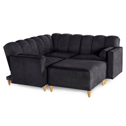 Sala Modular Kieran de 4 modulos Color Negro