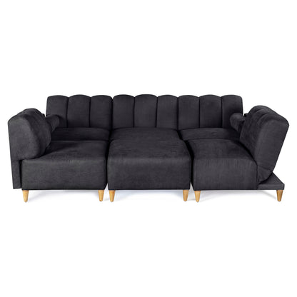 Sala Modular Kieran de 6 modulos Color Negro