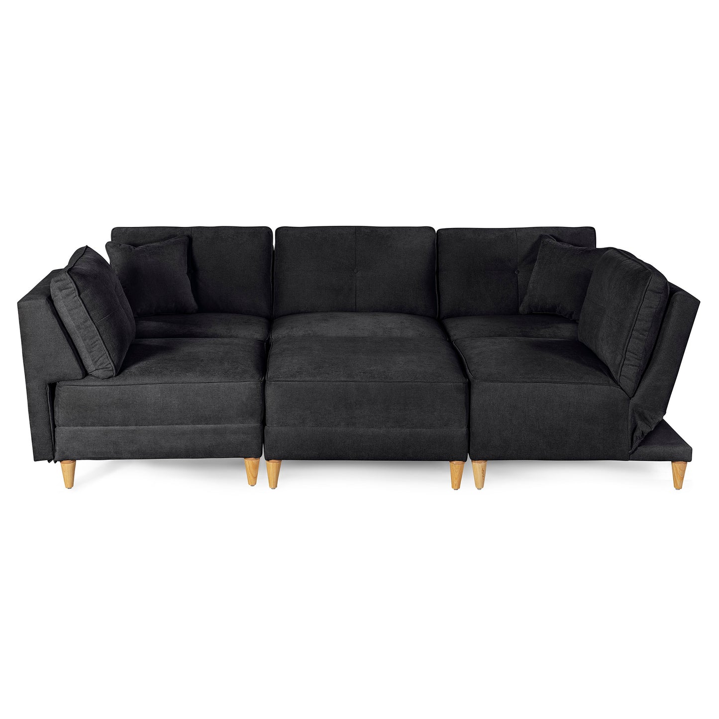 Sala Modular Maristella De 6 modulos Color Negro