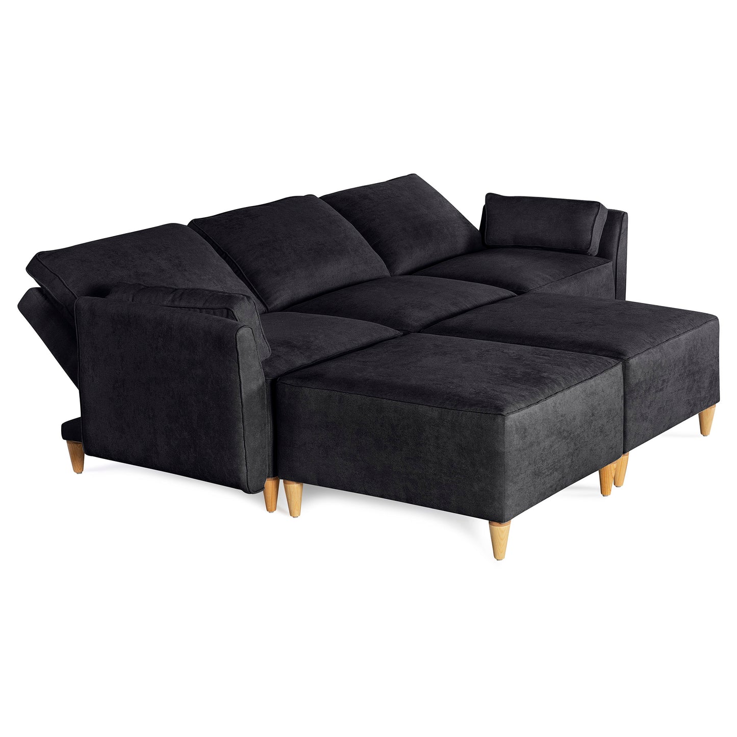Sala modular Morelli de 5 modulos Color Negro