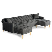 Sala Modular Doble Chaise Travis Color Gris Oxford