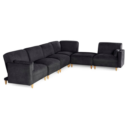 Sala Modular de 6 modulos Zavian Color Negro