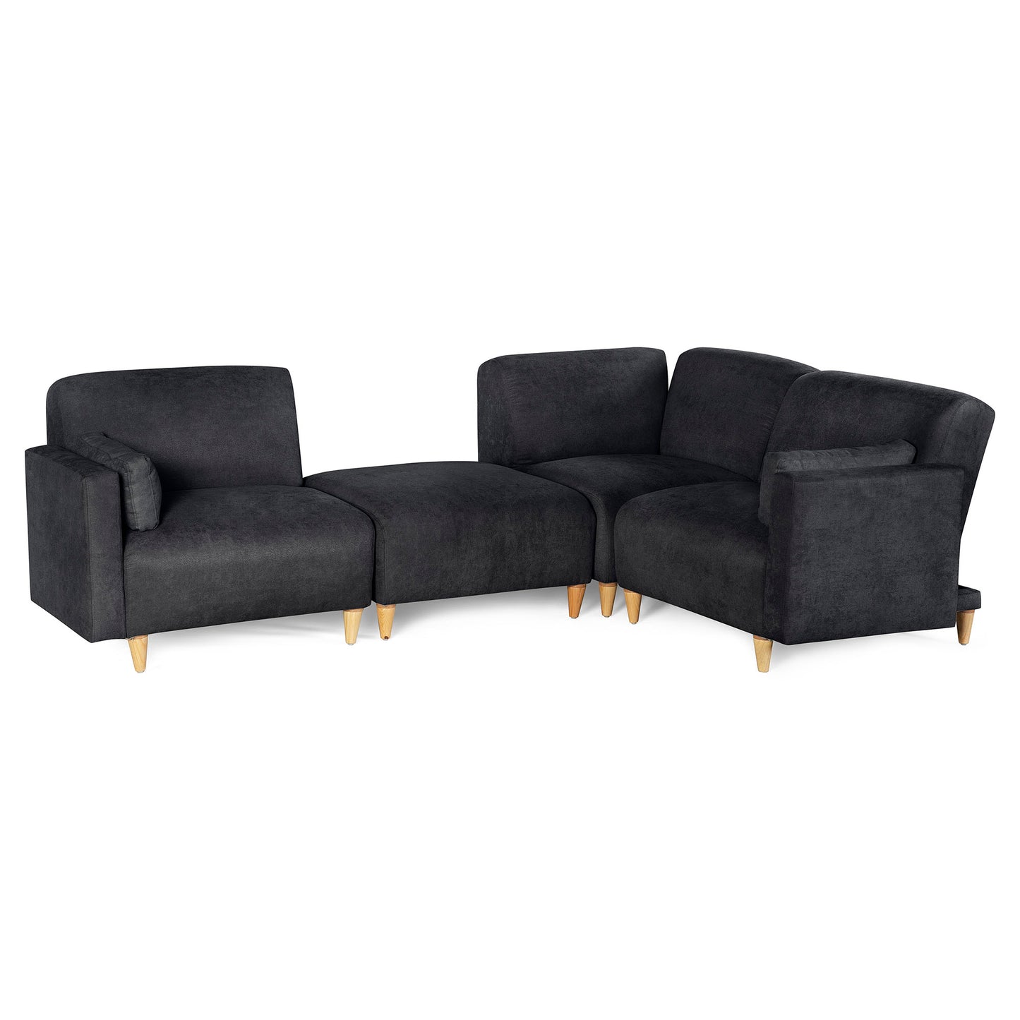 Sala Modular de 4 modulos Zavian Color Negro