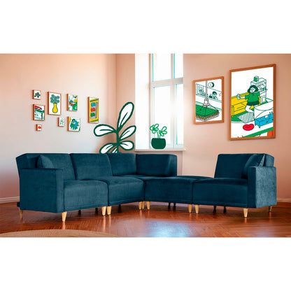 Sala modular Avalon de 5 modulos  Color Azul