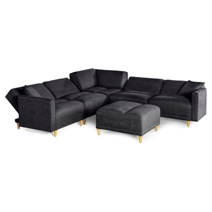 Sala modular Avalon de 6 modulos Color Negro