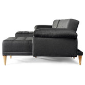 Sala Modular Doble Chaise Barker Color Gris Oxford