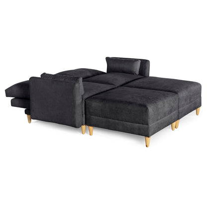 Sala modular Everyn 4 modulos Color Negro