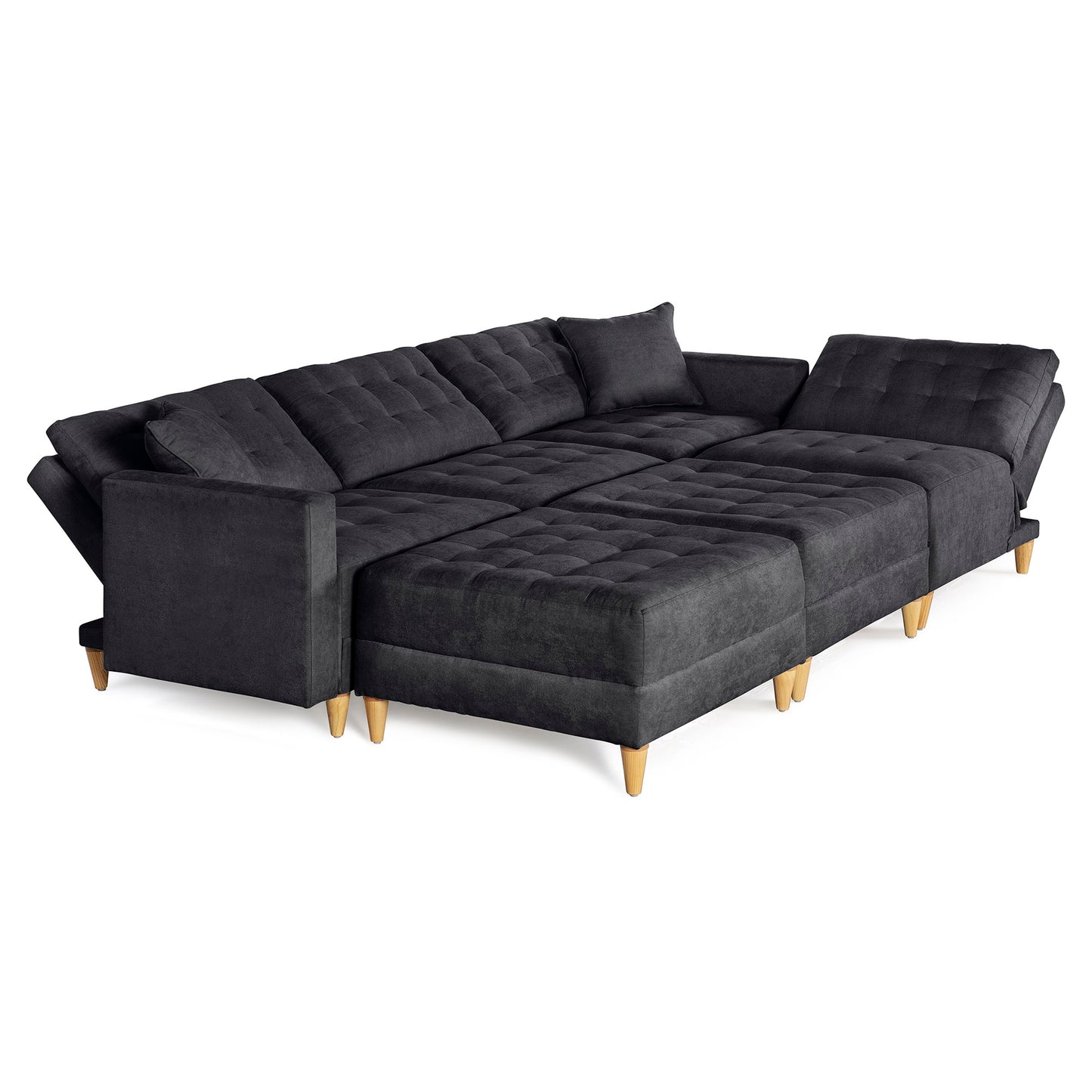 Sala Modular Godric de 6 modulos Color Negro