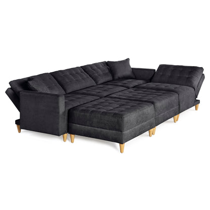 Sala Modular Godric de 6 modulos Color Negro
