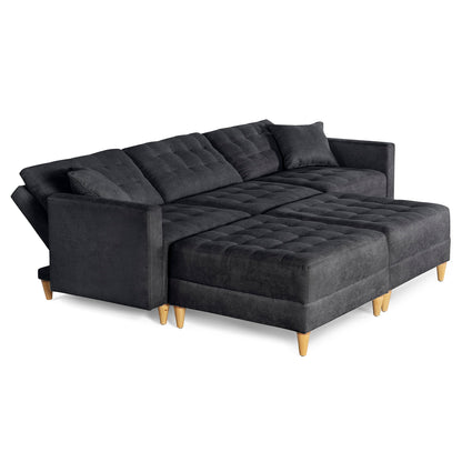 Sala Modular Godric de 5 modulos Color Negro