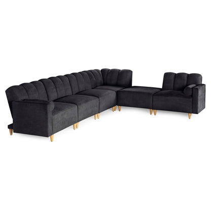 Sala Modular Kieran de 6 modulos Color Negro