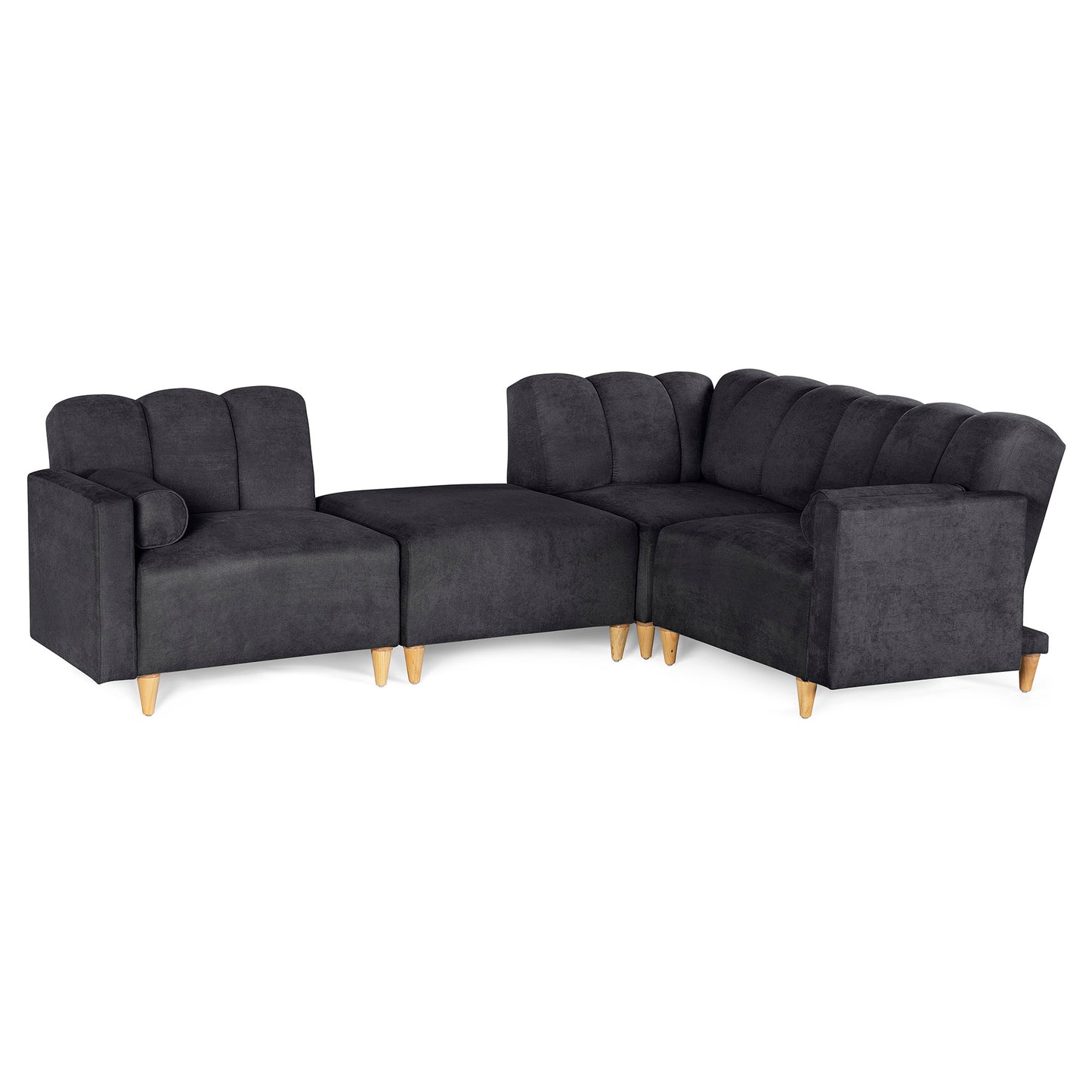 Sala Modular Kieran de 4 modulos Color Negro