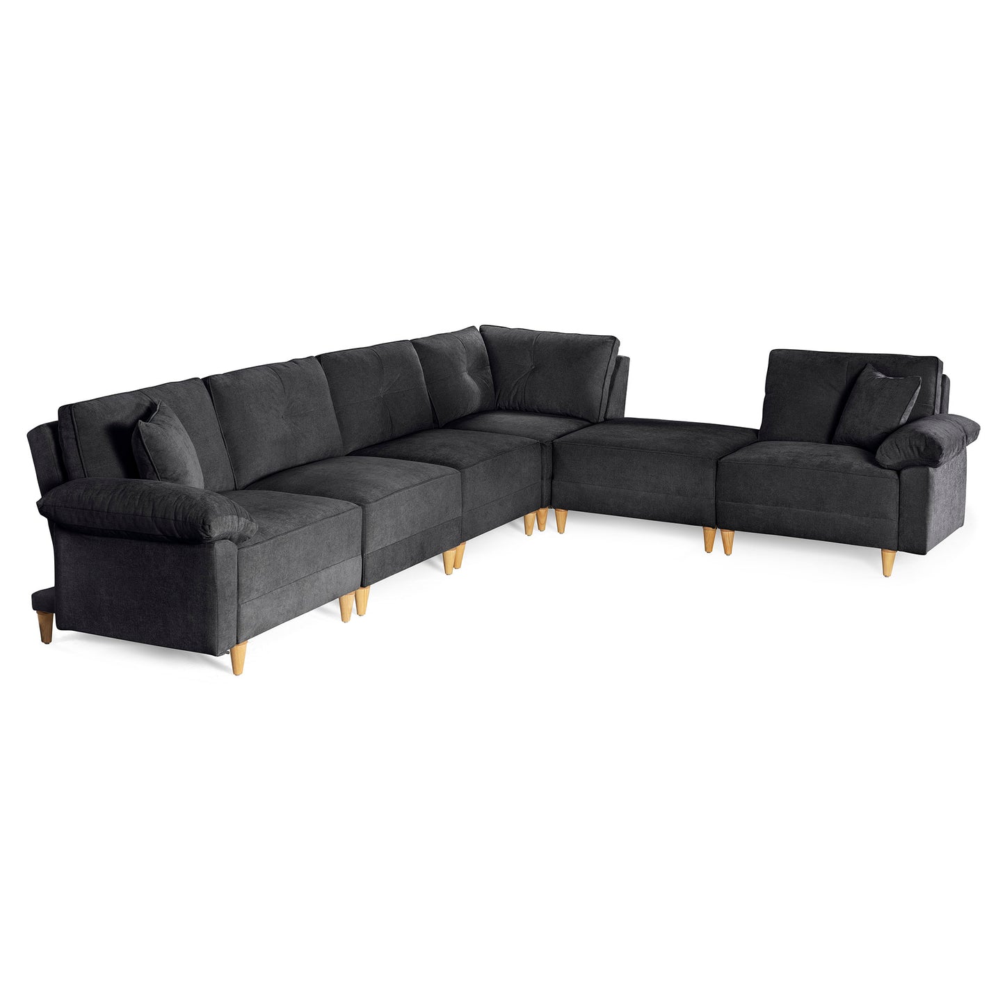Sala Modular Maristella De 6 modulos Color Negro