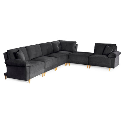 Sala Modular Maristella De 6 modulos Color Negro