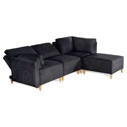 Sala modular Morelli de 4 modulos Color Negro