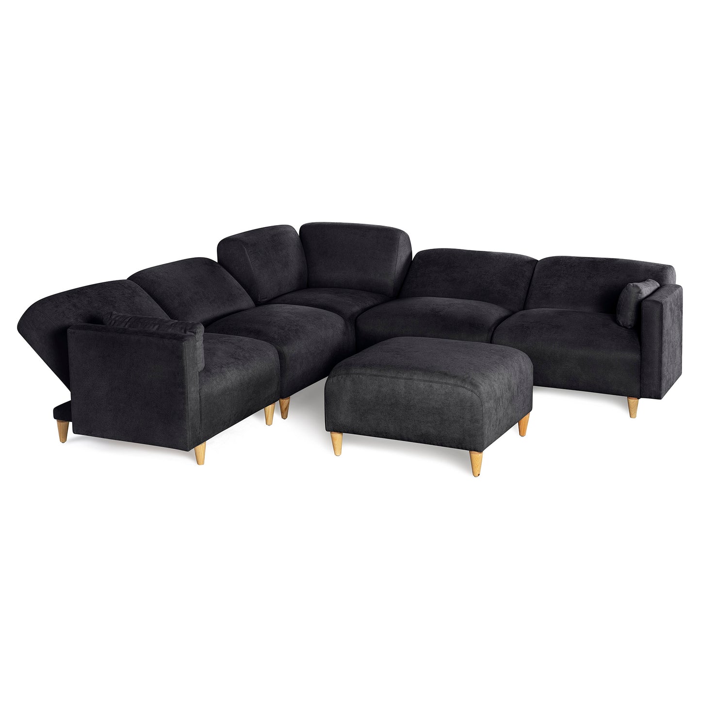 Sala Modular de 6 modulos Zavian Color Negro