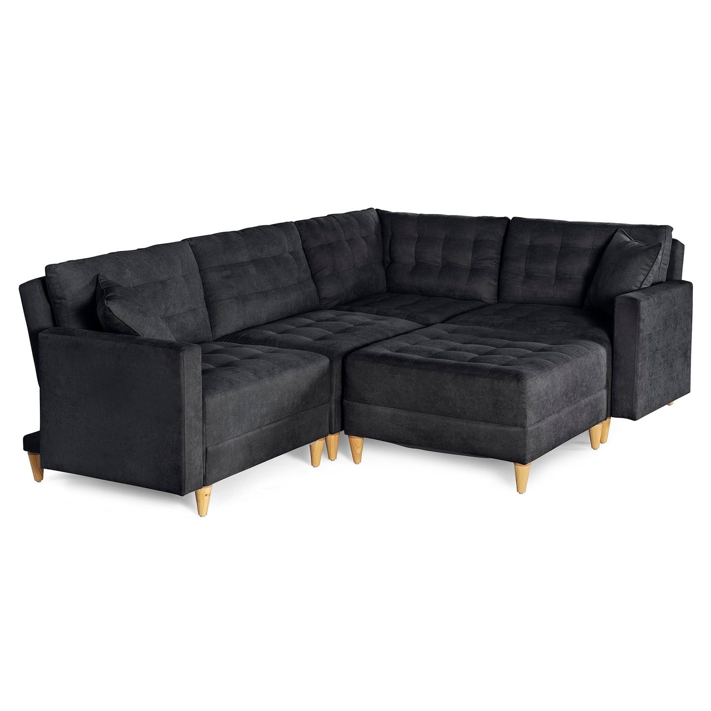 Sala Modular Godric de 5 modulos Color Negro