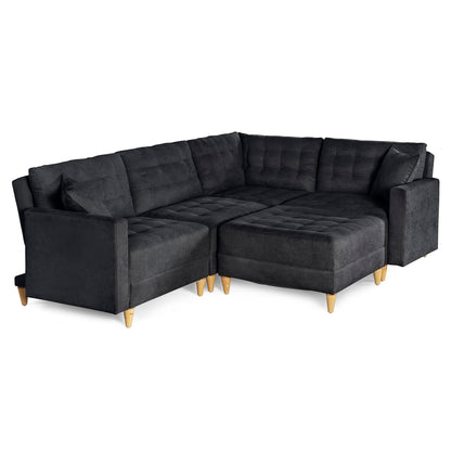 Sala Modular Godric de 5 modulos Color Negro